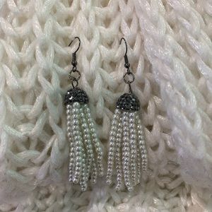 Pearl beaded earrings